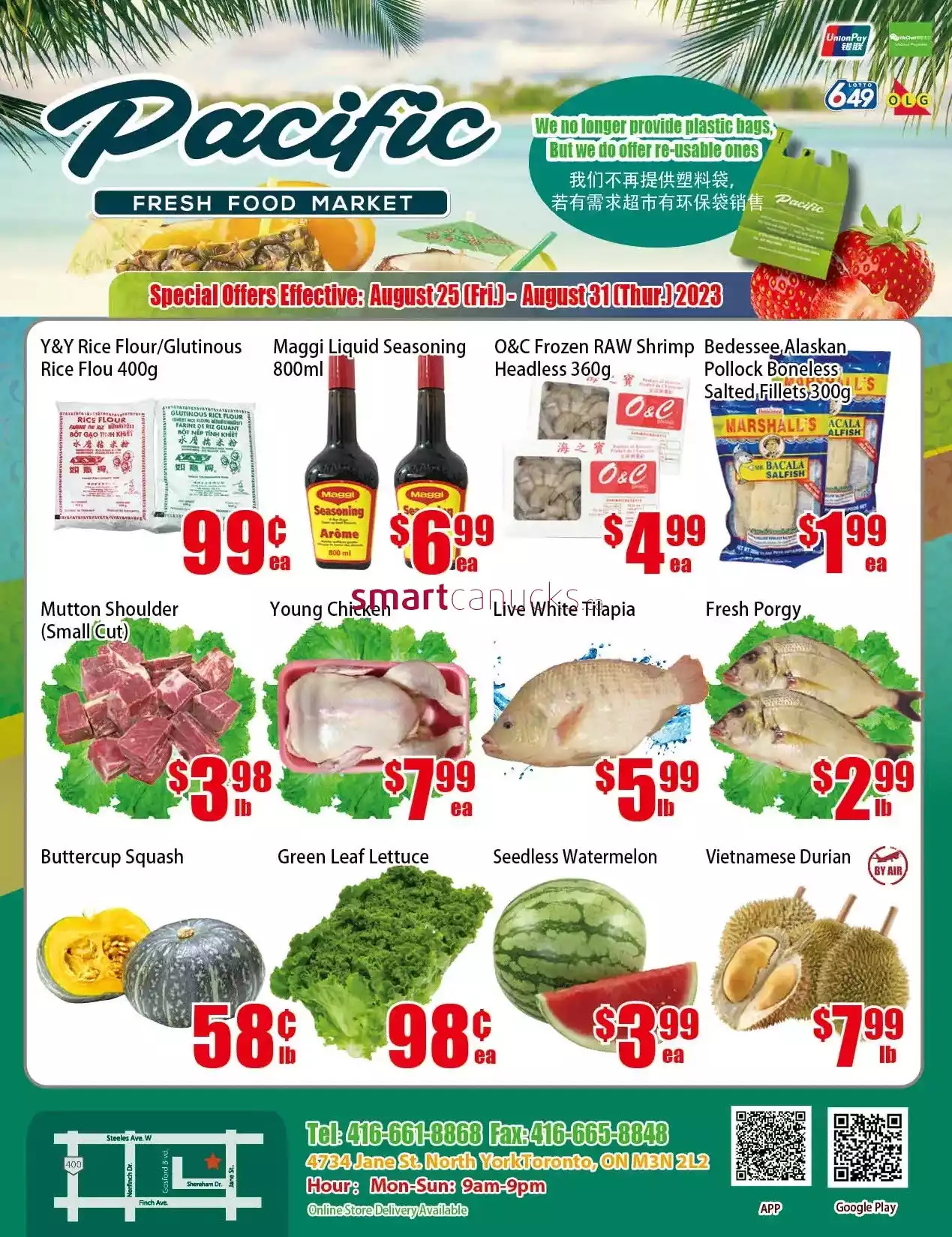 Pacific Fresh Food Market Flyer September 29 - October 5, 2023 (North York) 1